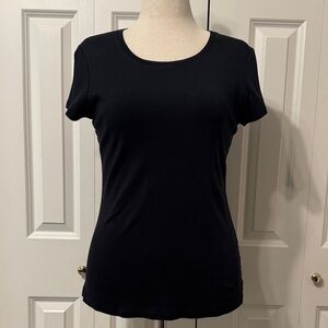 Banana Republic Black Short Sleeve, Scoop Neck Tee